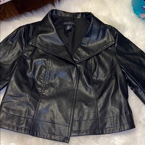 Black leather jacket